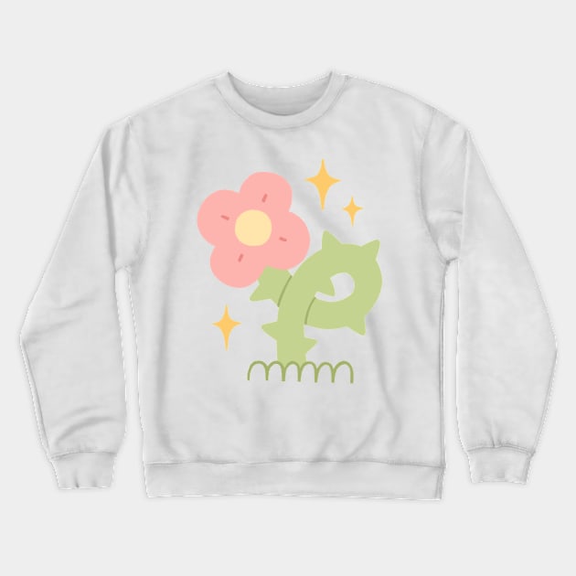 Sweet but Spiky Flower Crewneck Sweatshirt by Niamh Smith Illustrations